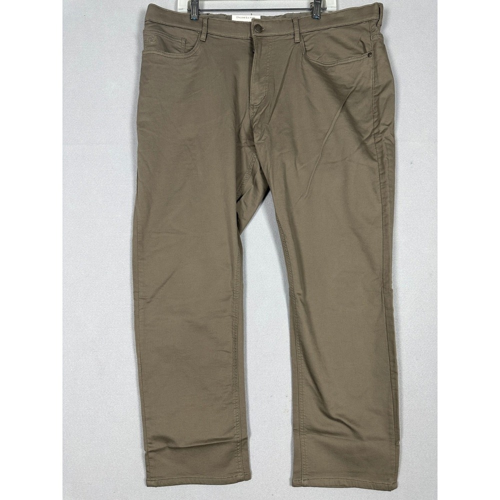 NEW English Laundry Pants Mens 40X29 Tan Chinos Straight Fit Stretch 5-Pocket